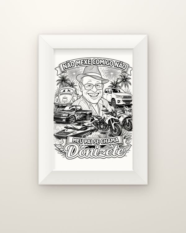Caricatura em arte de linha